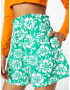 Monki Pantaloni verde jad / alb - Pled.ro