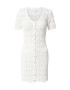 Monki Rochie tricotat alb - Pled.ro