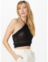 Monki Top brodat negru - Pled.ro