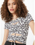 Monki Top negru / alb - Pled.ro