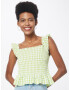 Monki Top verde deschis / alb - Pled.ro