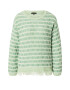 MORE & MORE Pulover 'Jacquard' crem / verde pastel - Pled.ro