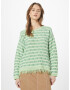 MORE & MORE Pulover 'Jacquard' crem / verde pastel - Pled.ro