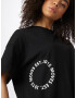 Moves Tricou supradimensional 'Sarali' negru / alb - Pled.ro