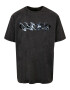 MT Upscale Tricou 'Cagedchrome Acid' albastru / gri / negru / alb murdar - Pled.ro