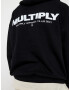 Multiply Apparel Bluză de molton negru / alb - Pled.ro