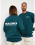 Multiply Apparel Bluză de molton verde petrol / alb - Pled.ro