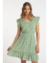 MYMO Rochie de vară verde / alb - Pled.ro