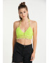 MYMO Top brodat verde neon - Pled.ro