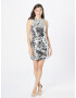 NA-KD Rochie de cocktail argintiu / alb - Pled.ro