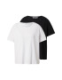 NA-KD Tricou negru / alb - Pled.ro