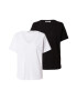 NA-KD Tricou negru / alb - Pled.ro