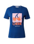 NAF NAF Tricou albastru cobalt / portocaliu / roz / alb - Pled.ro