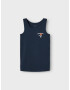 NAME IT Tricou bleumarin / gri amestecat / portocaliu deschis / alb - Pled.ro