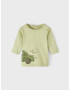 NAME IT Tricou 'KACON' maro / verde / verde măr - Pled.ro