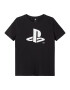 NAME IT Tricou 'Play Station' negru / alb - Pled.ro