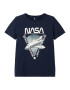 NAME IT Tricou 'SYLVESTER NASA' albastru fumuriu / albastru noapte / alb - Pled.ro