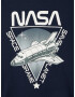 NAME IT Tricou 'SYLVESTER NASA' albastru fumuriu / albastru noapte / alb - Pled.ro