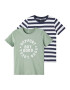 NAME IT Tricou 'Tanon' bleumarin / verde deschis / alb - Pled.ro