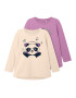 NAME IT Tricou 'Violet' crem / lila / negru - Pled.ro