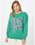 Nasty Gal Bluză de molton 'Cool Girls Club' verde jad / verde închis / alb - Pled.ro