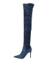 Nasty Gal Cizme peste genunchi bleumarin / albastru denim - Pled.ro