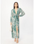 Nasty Gal Rochie ecru / verde - Pled.ro