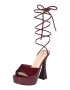 Nasty Gal Sandale roșu burgundy - Pled.ro