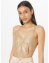 Nasty Gal Top auriu / transparent - Pled.ro