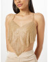 Nasty Gal Top auriu / transparent - Pled.ro