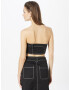 Nasty Gal Top negru / alb - Pled.ro