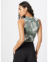 Nasty Gal Top verde smarald / alb - Pled.ro