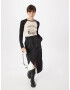 Nasty Gal Tricou 'Manhattan' ecru / gri metalic / negru - Pled.ro