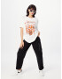 Nasty Gal Tricou 'Slayer' maro / portocaliu / alb - Pled.ro