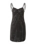 NEON & NYLON Rochie 'RICCA' negru / argintiu - Pled.ro