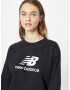 new balance Bluză de molton negru / alb - Pled.ro