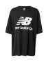 new balance Tricou 'Essentials' negru / alb - Pled.ro