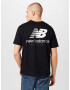 new balance Tricou negru / alb - Pled.ro