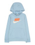 Nike Sportswear Bluză de molton albastru deschis / portocaliu / alb - Pled.ro