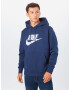 Nike Sportswear Bluză de molton 'Club Fleece' albastru închis / alb - Pled.ro