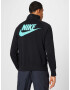 Nike Sportswear Bluză de molton albastru / turcoaz / negru / alb - Pled.ro