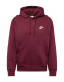 Nike Sportswear Bluză de molton 'Club Fleece' ciocolatiu / alb murdar - Pled.ro