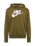 Nike Sportswear Bluză de molton 'Club Fleece' oliv / alb - Pled.ro