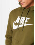 Nike Sportswear Bluză de molton 'Club Fleece' oliv / alb - Pled.ro