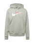 Nike Sportswear Bluză de molton gri amestecat / portocaliu închis / alb - Pled.ro