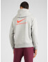 Nike Sportswear Bluză de molton gri amestecat / portocaliu închis / alb - Pled.ro