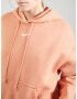 Nike Sportswear Bluză de molton 'Phoenix Fleece' portocaliu caisă / alb - Pled.ro