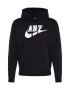 Nike Sportswear Bluză de molton 'Club Fleece' negru / alb - Pled.ro