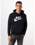 Nike Sportswear Bluză de molton 'Club Fleece' negru / alb - Pled.ro