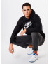 Nike Sportswear Bluză de molton 'Club Fleece' negru / alb - Pled.ro